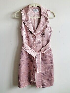 Viola Per‎ Donna Brocade Floral Party Dress
